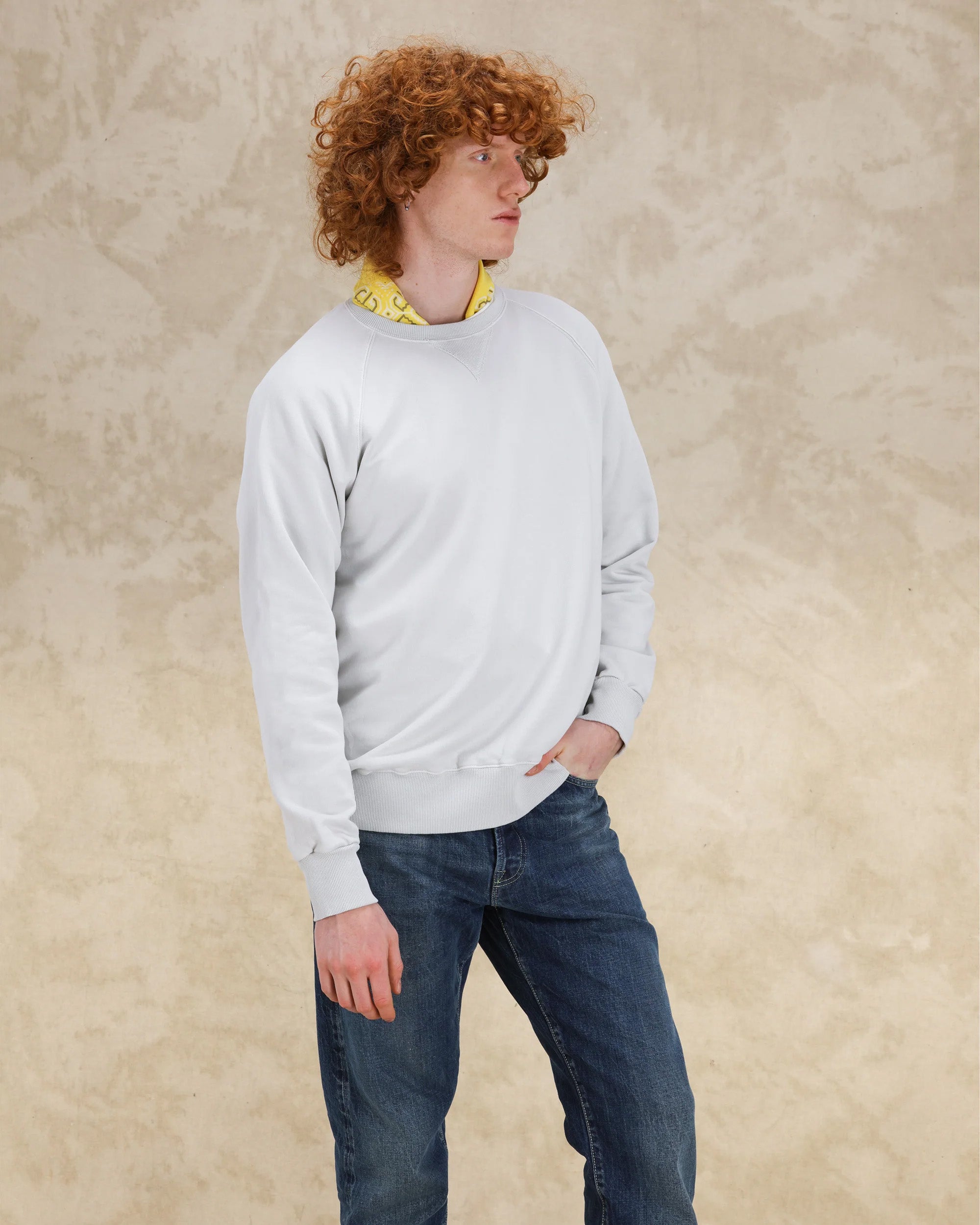 Harvard Felpa Girocollo in Jersey Garzato con taglio Raglan