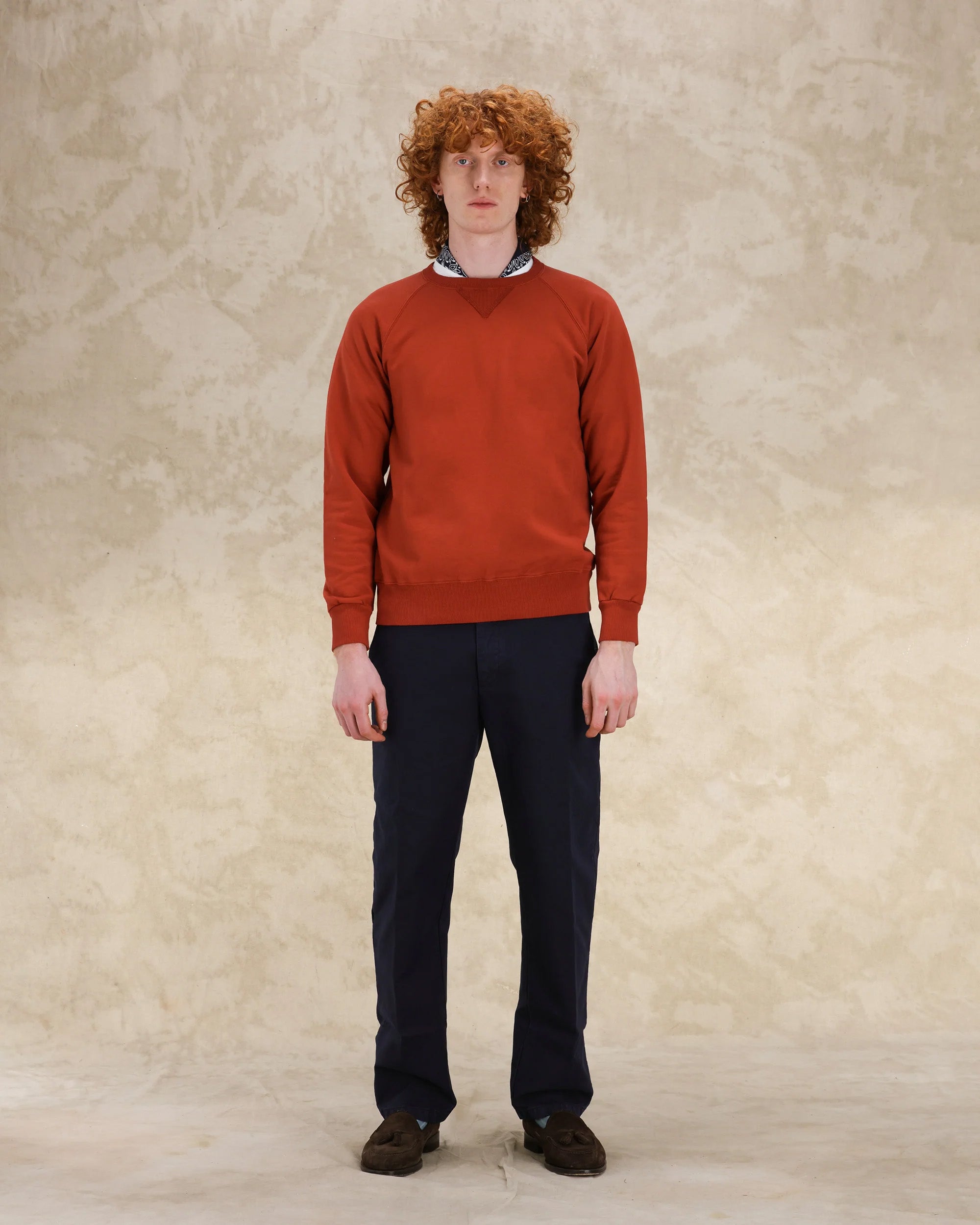 Harvard Felpa Girocollo in Jersey Garzato con taglio Raglan