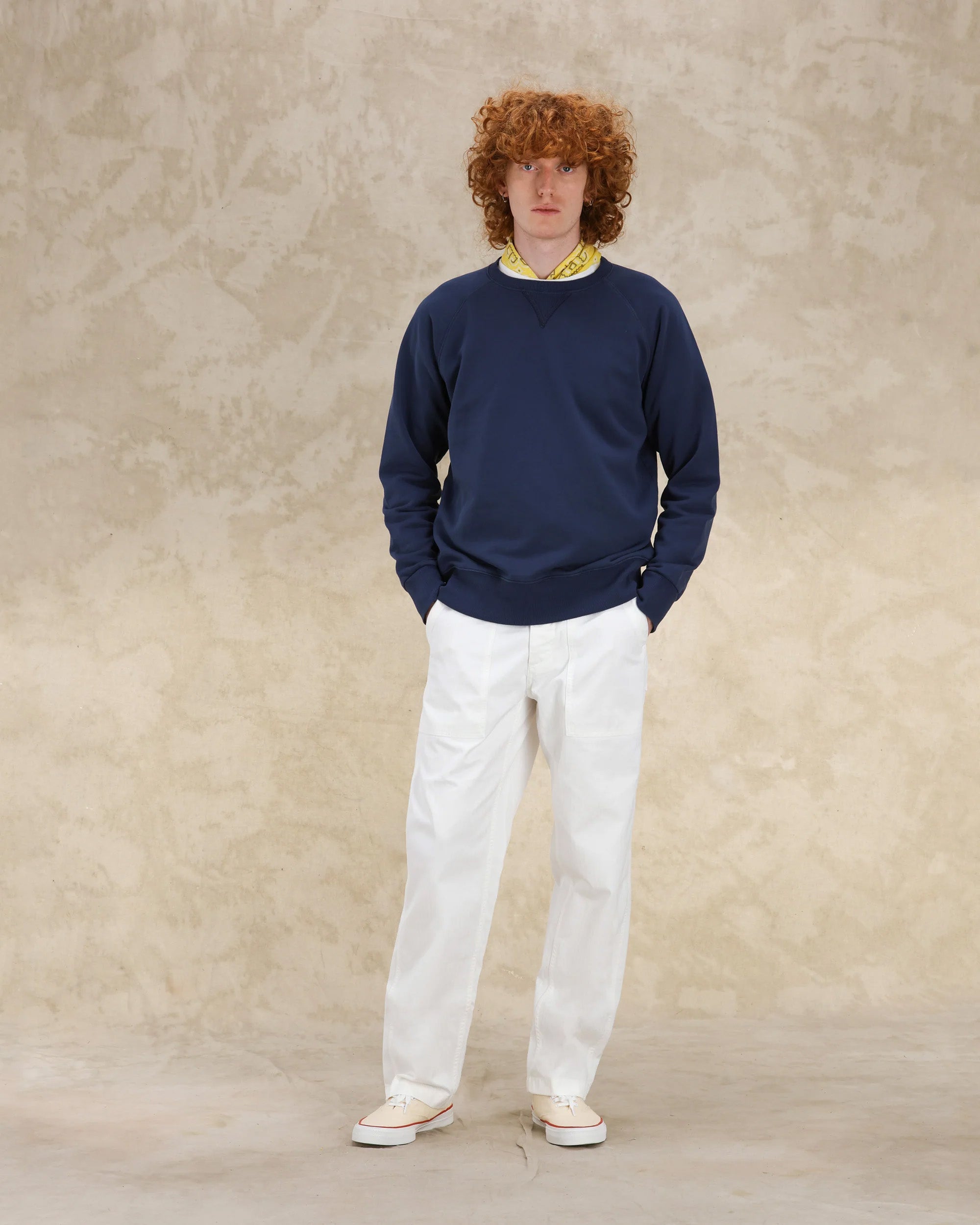 Harvard Felpa Girocollo in Jersey Garzato con taglio Raglan