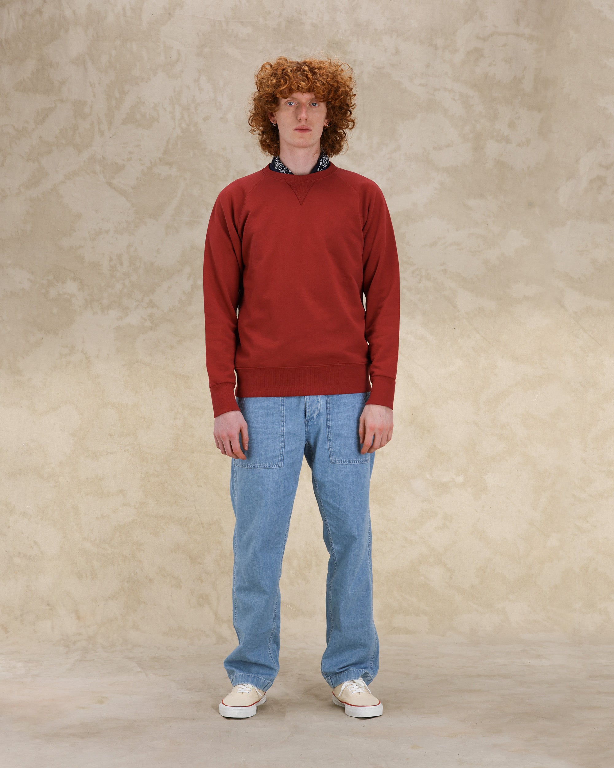 Harvard Felpa Girocollo in Jersey Garzato con taglio Raglan