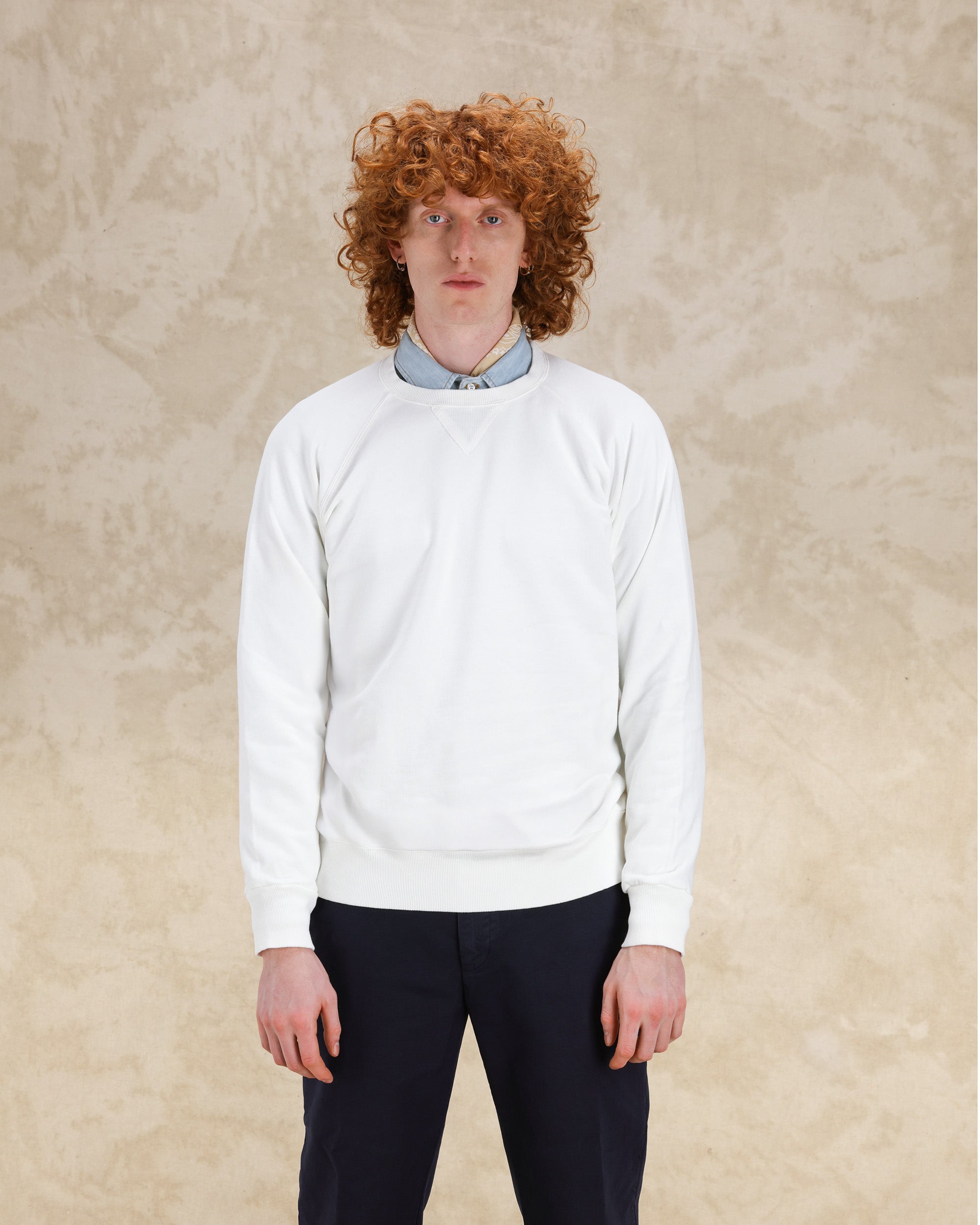 Harvard Felpa Girocollo in Jersey Garzato con taglio Raglan