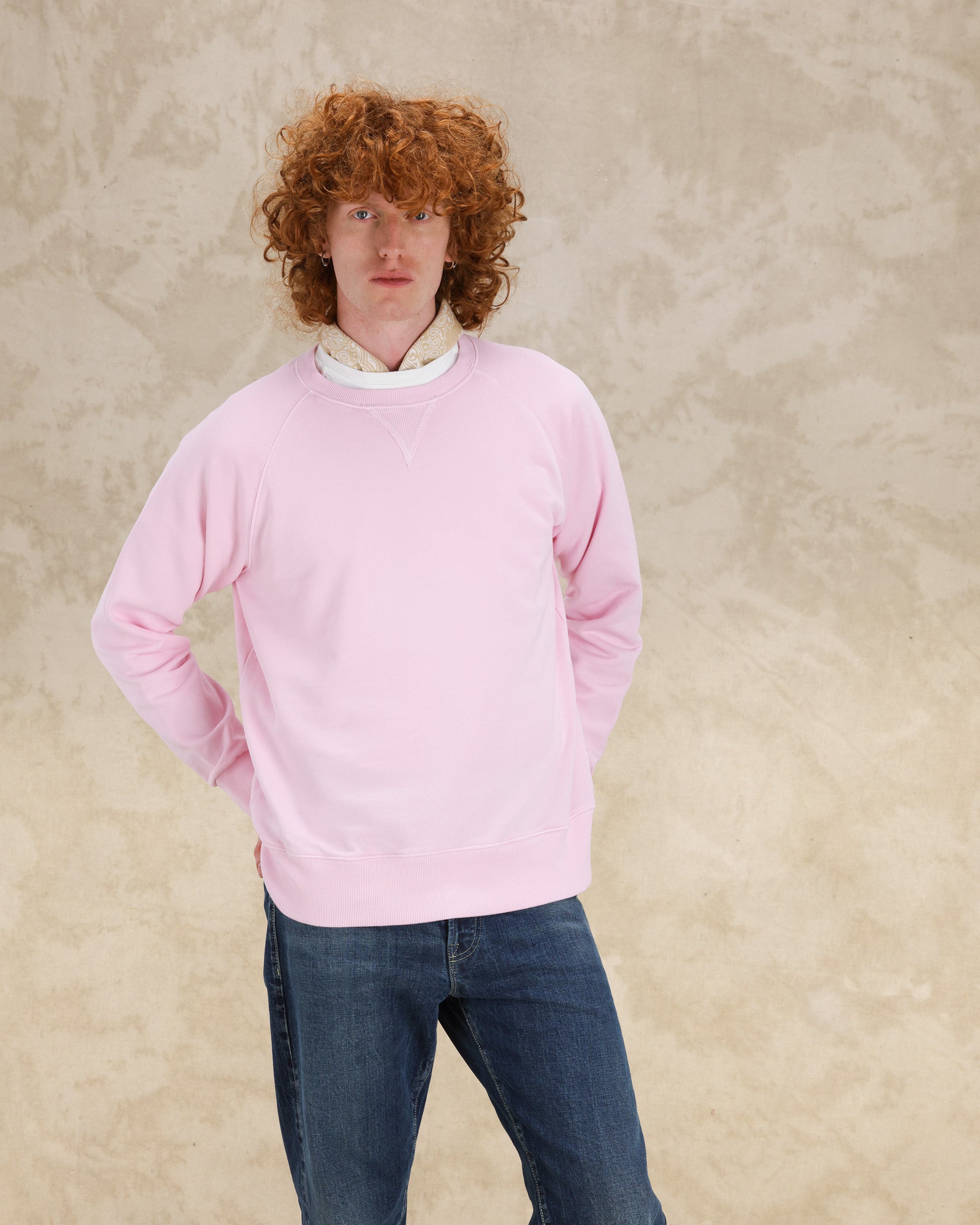 Harvard Felpa Girocollo in Jersey Garzato con taglio Raglan