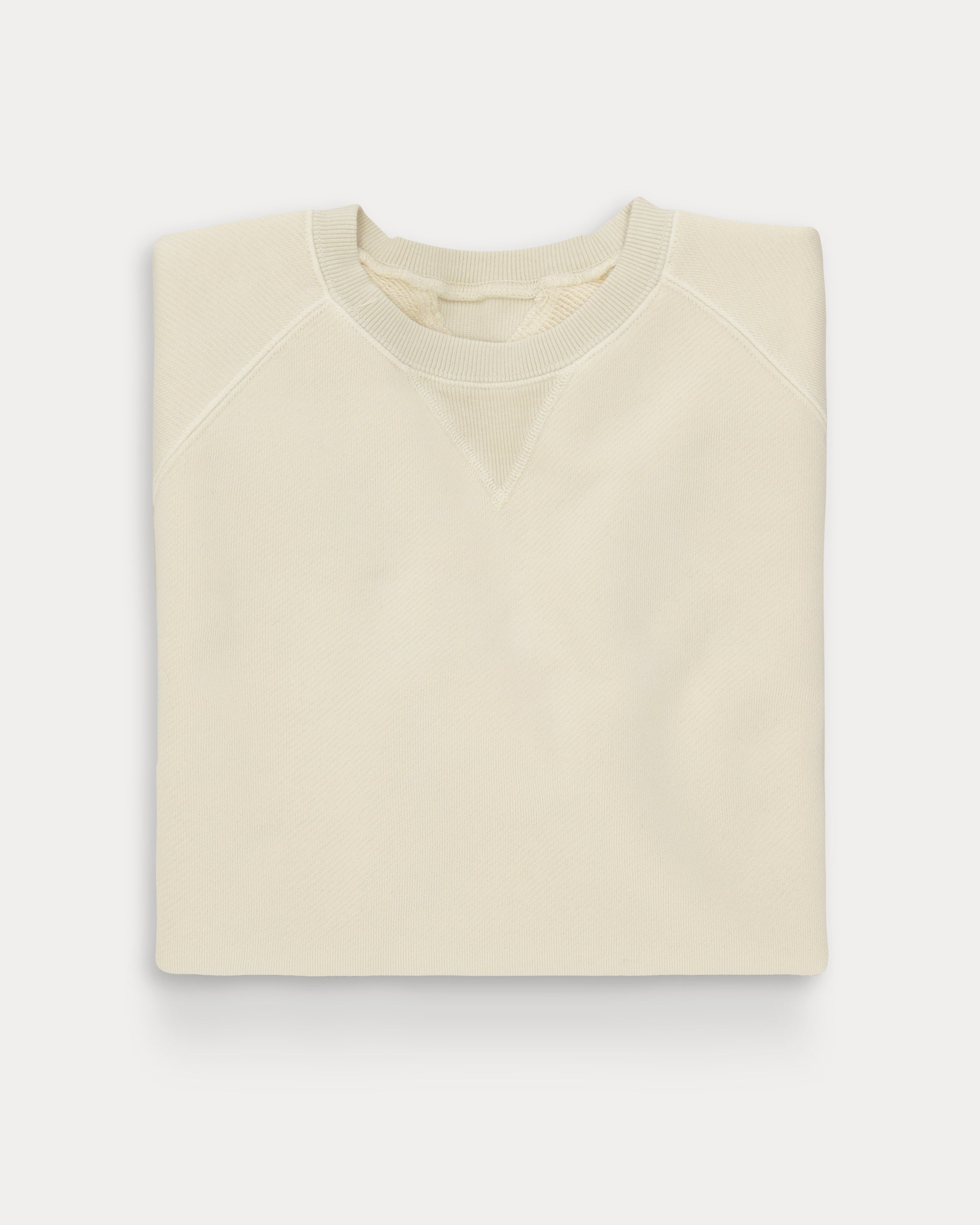 Harvard Crew Neck Fleece Jersey Sweatshirt with Raglan Sleeves