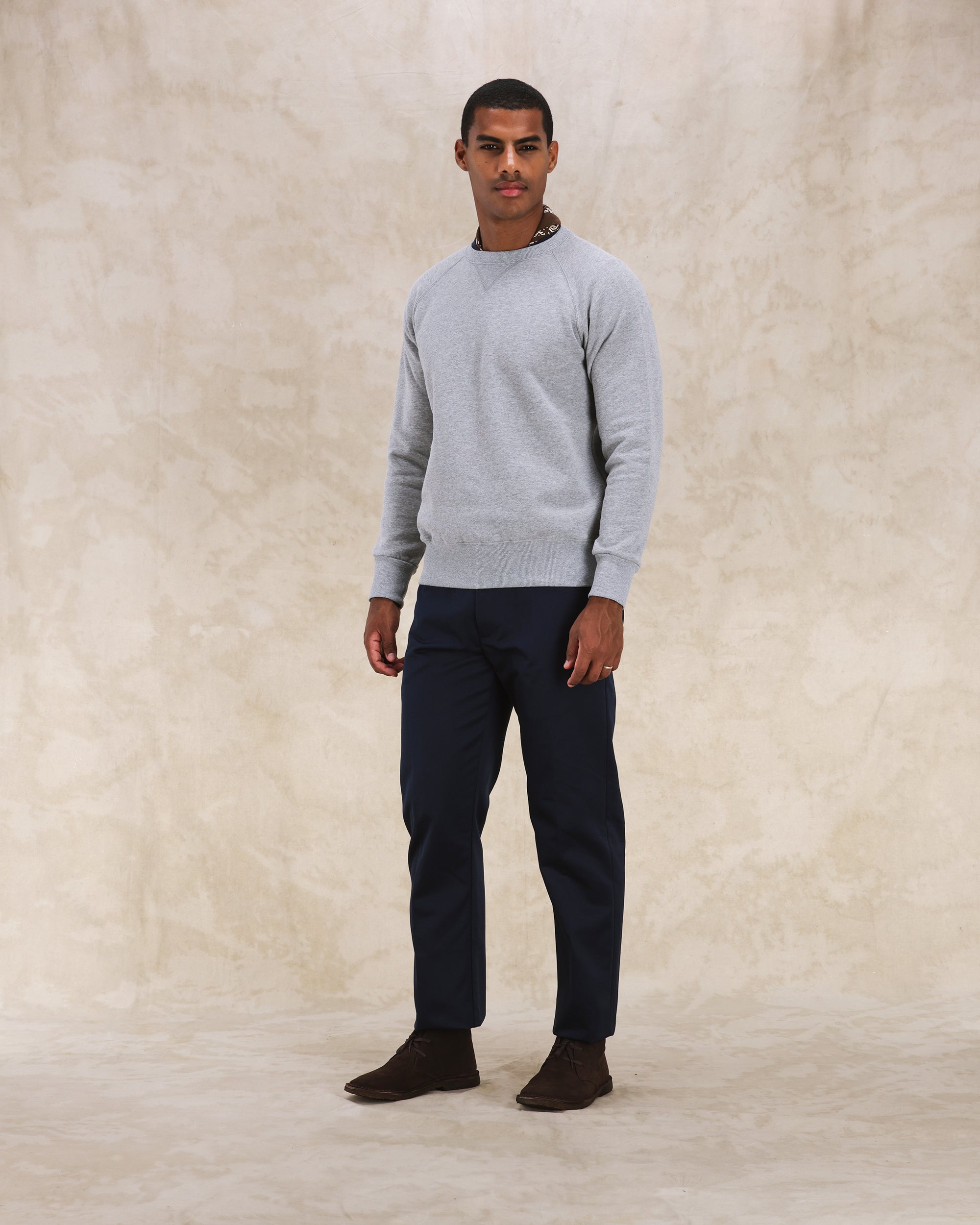 Harvard Felpa Girocollo in Jersey Felpato con taglio Raglan