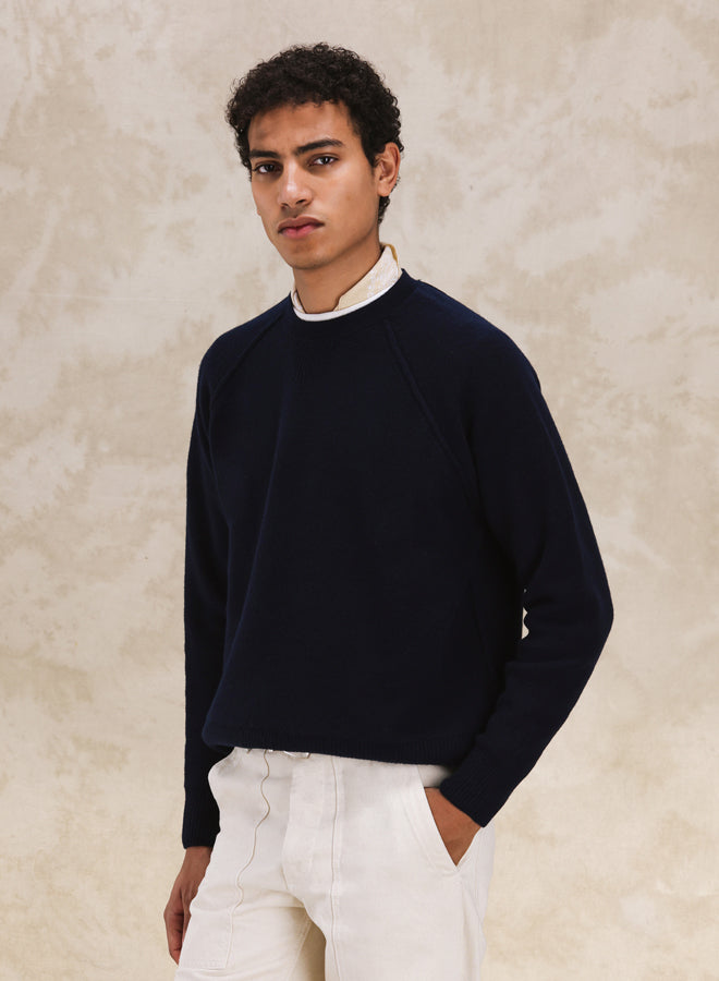 Harvard Maglione Girocollo In Lana Con Maniche Raglan