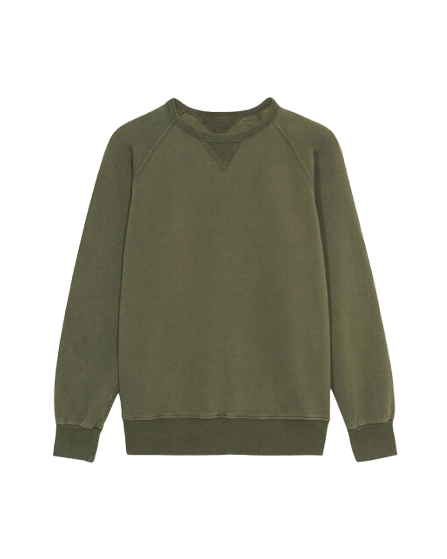 Harvard Crew Neck Fleece Jersey Sweatshirt with Raglan Sleeves