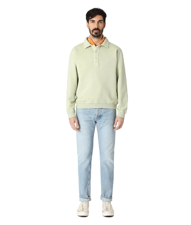 Hunting Polo In Jersey Felpato di Cotone