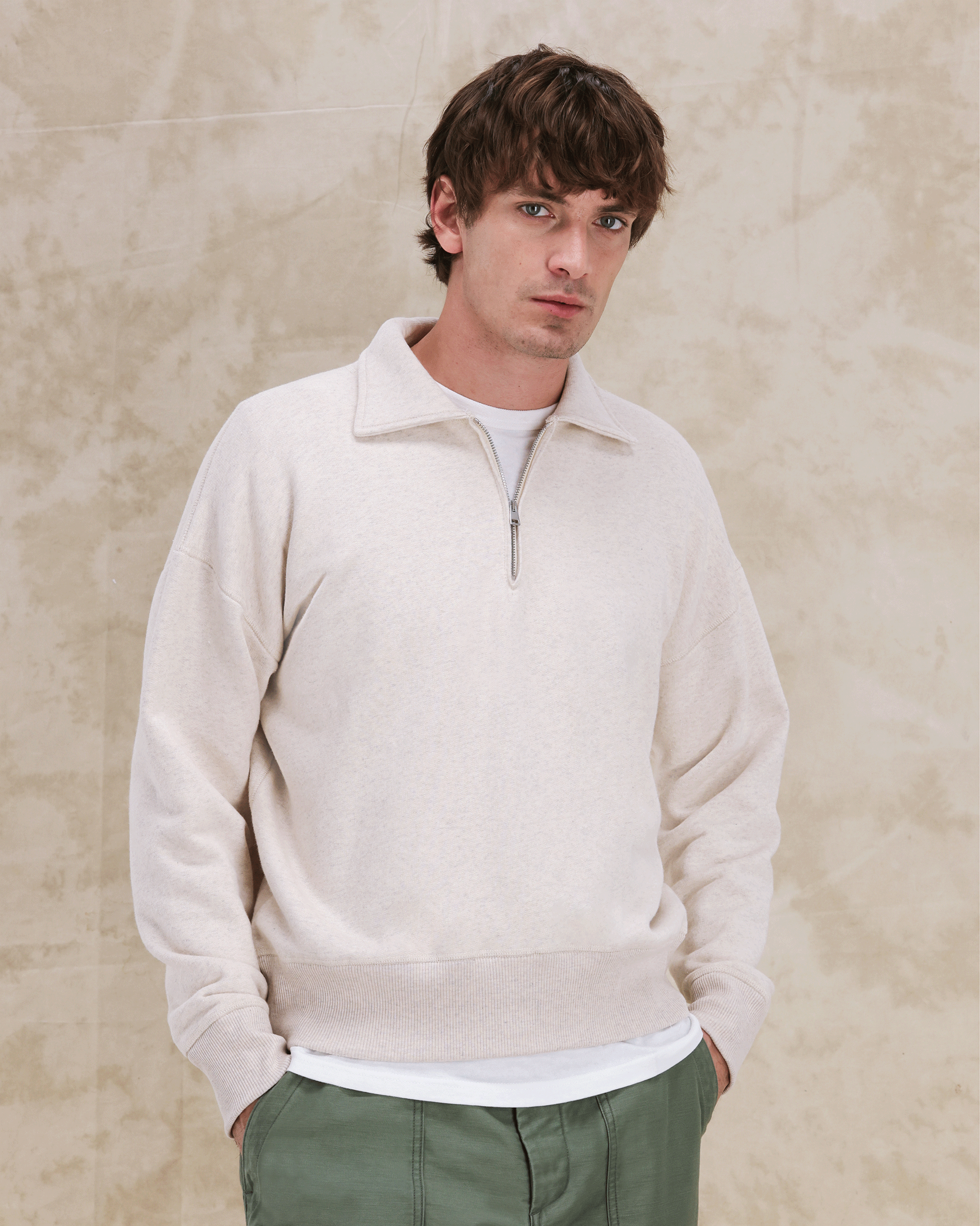 Idaho Felpa In Cotone Zip 3/4