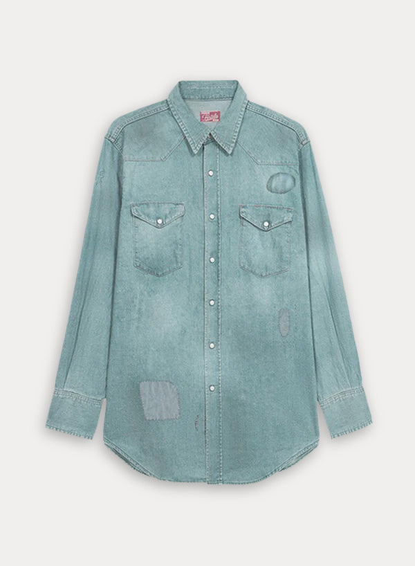 Jennyvint Camicia In Denim Custom Wash