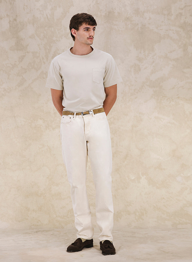 JohnJap Japan Denim Cimosato 5 Tasche Regular Fit Ecru'