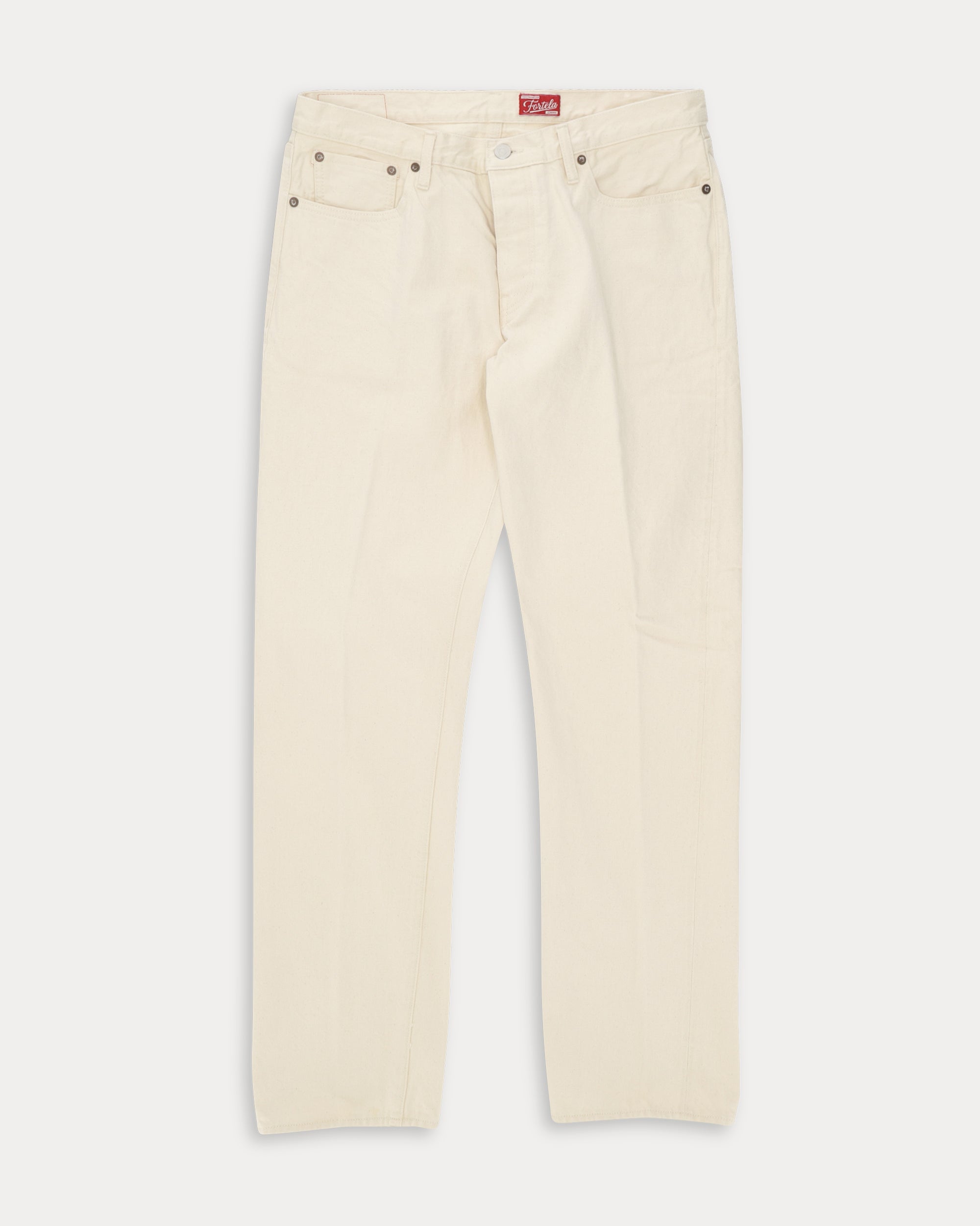JohnJap Japan Denim Cimosato 5 Tasche Regular Fit Ecrù - L33''