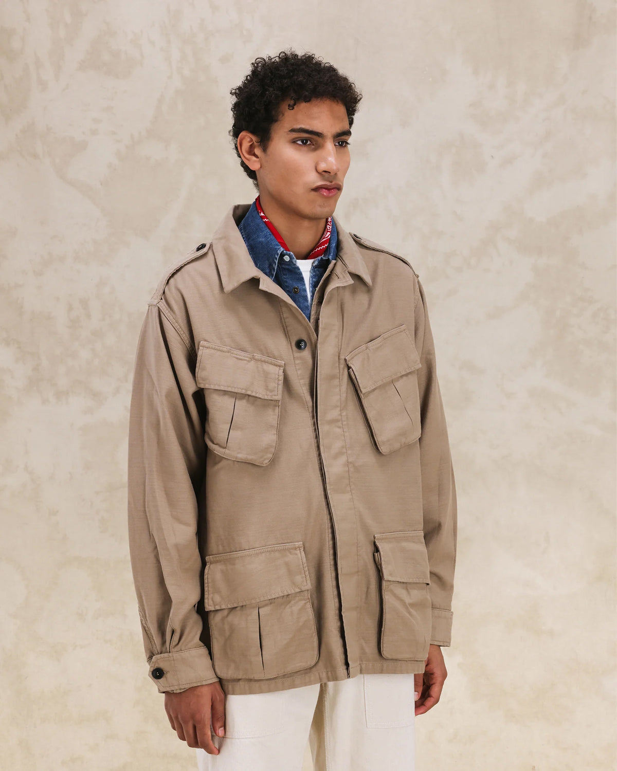 Jungle Cotton Jacket With Pockets