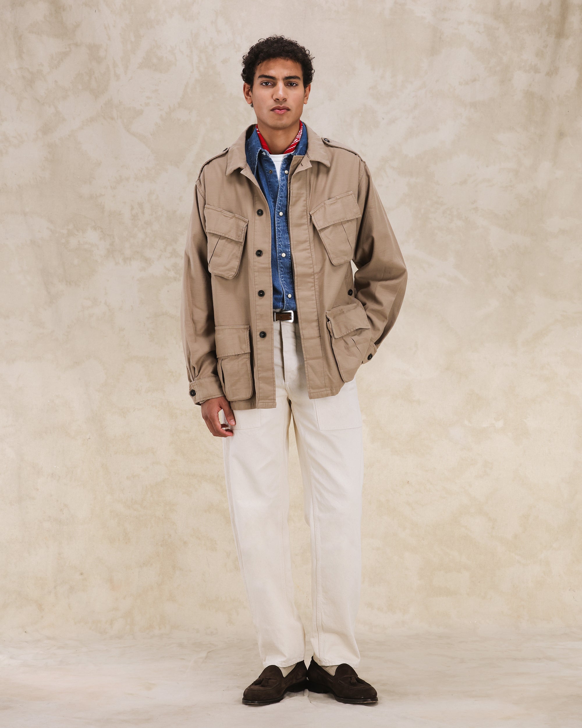 Jungle Giacca Con Tasche In Cotone