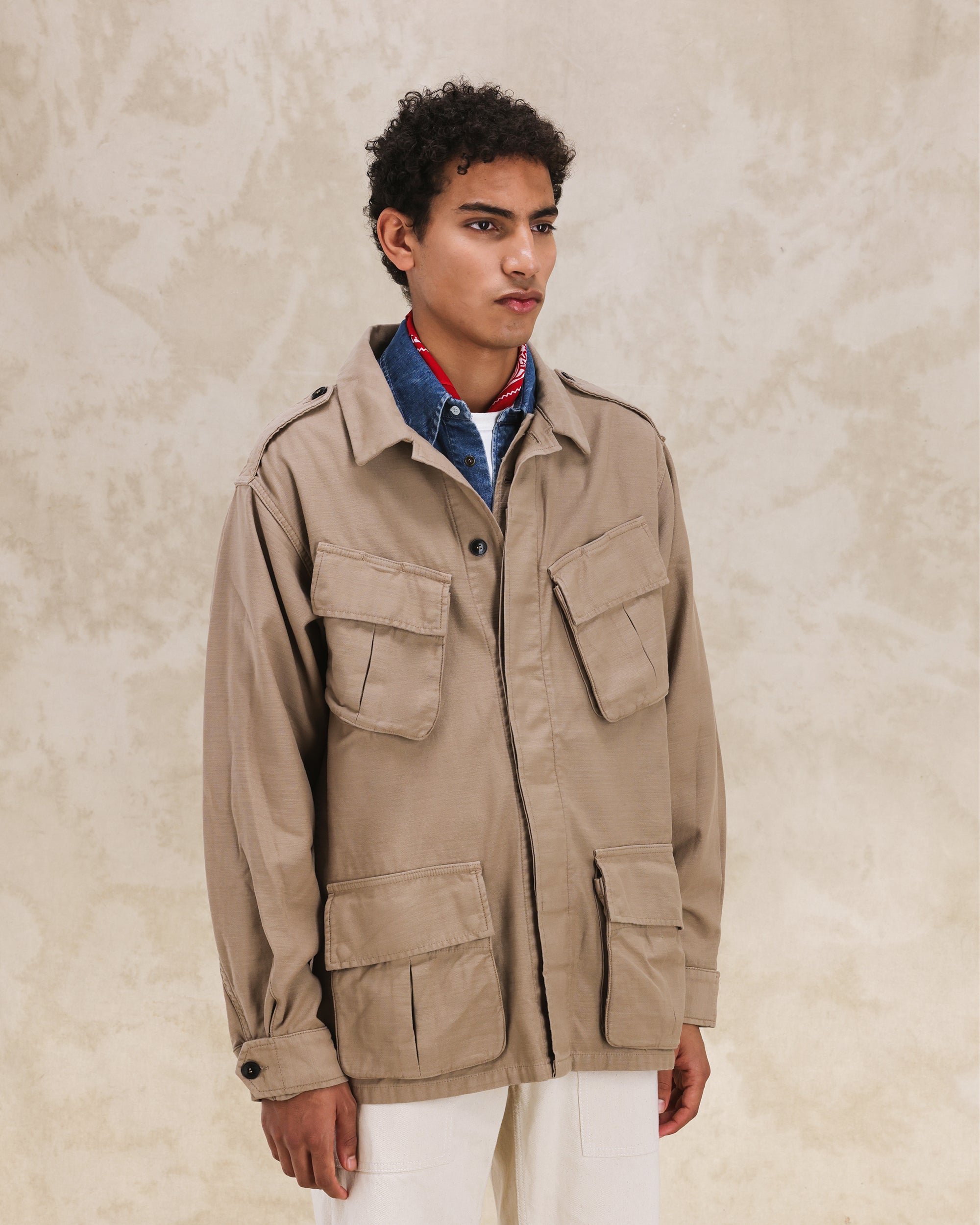 Jungle Giacca Con Tasche In Cotone