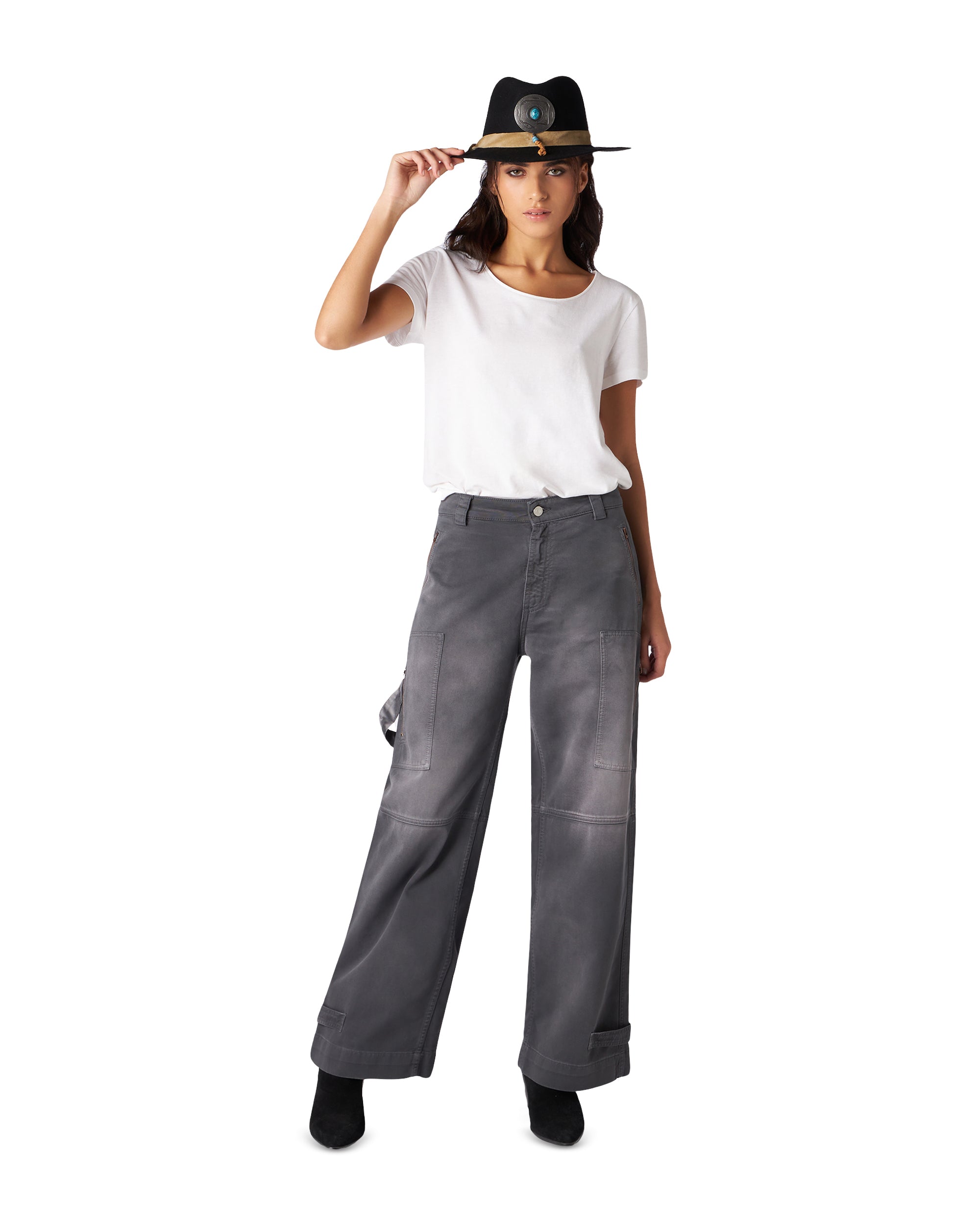 Juniat Pantaloni Cargo In Twill Di Cotone