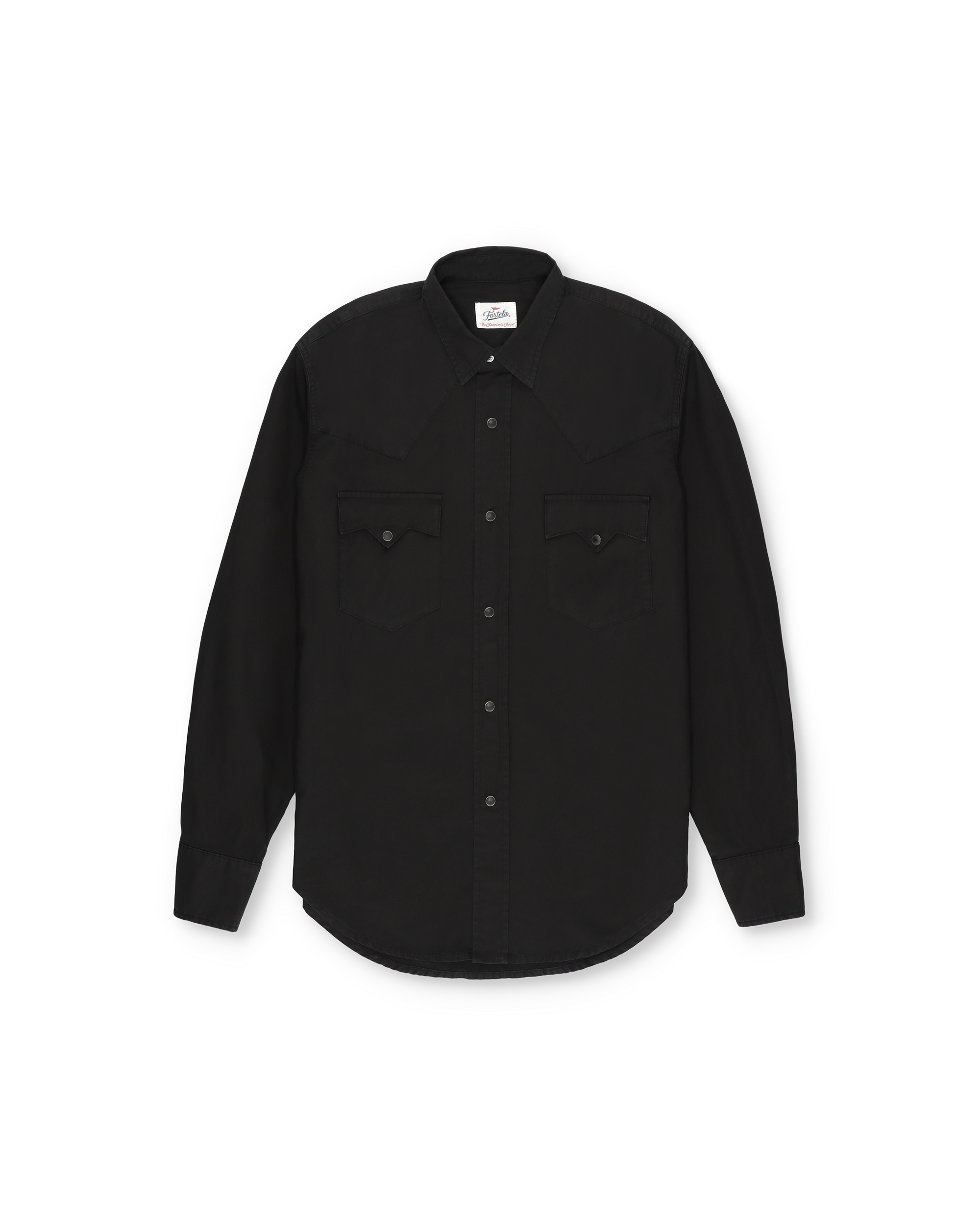 Kayacebb Camicia Western Bottone Nero