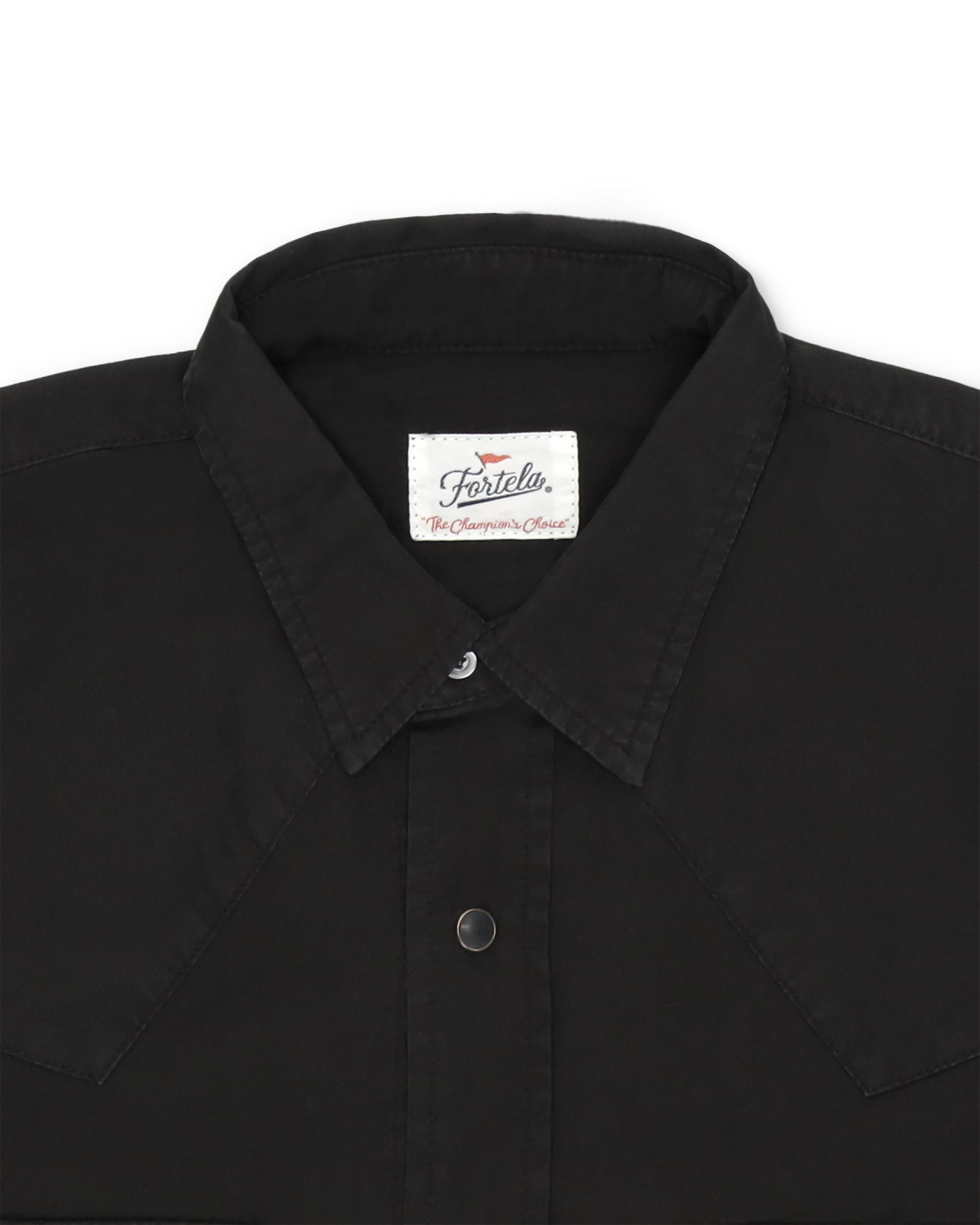 Kayacebb Camicia Western Bottone Nero