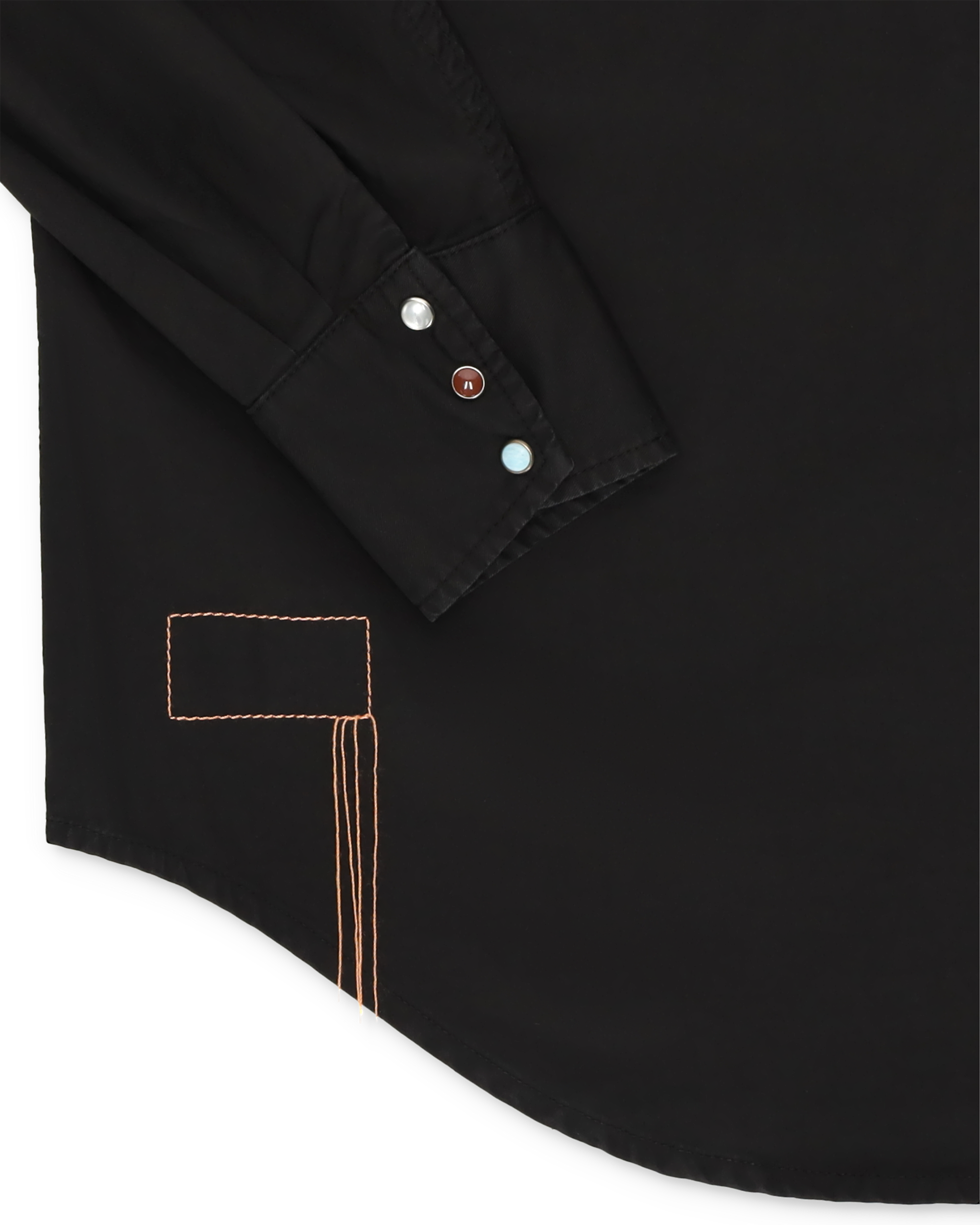 Kayacebb Camicia Western Bottone Nero