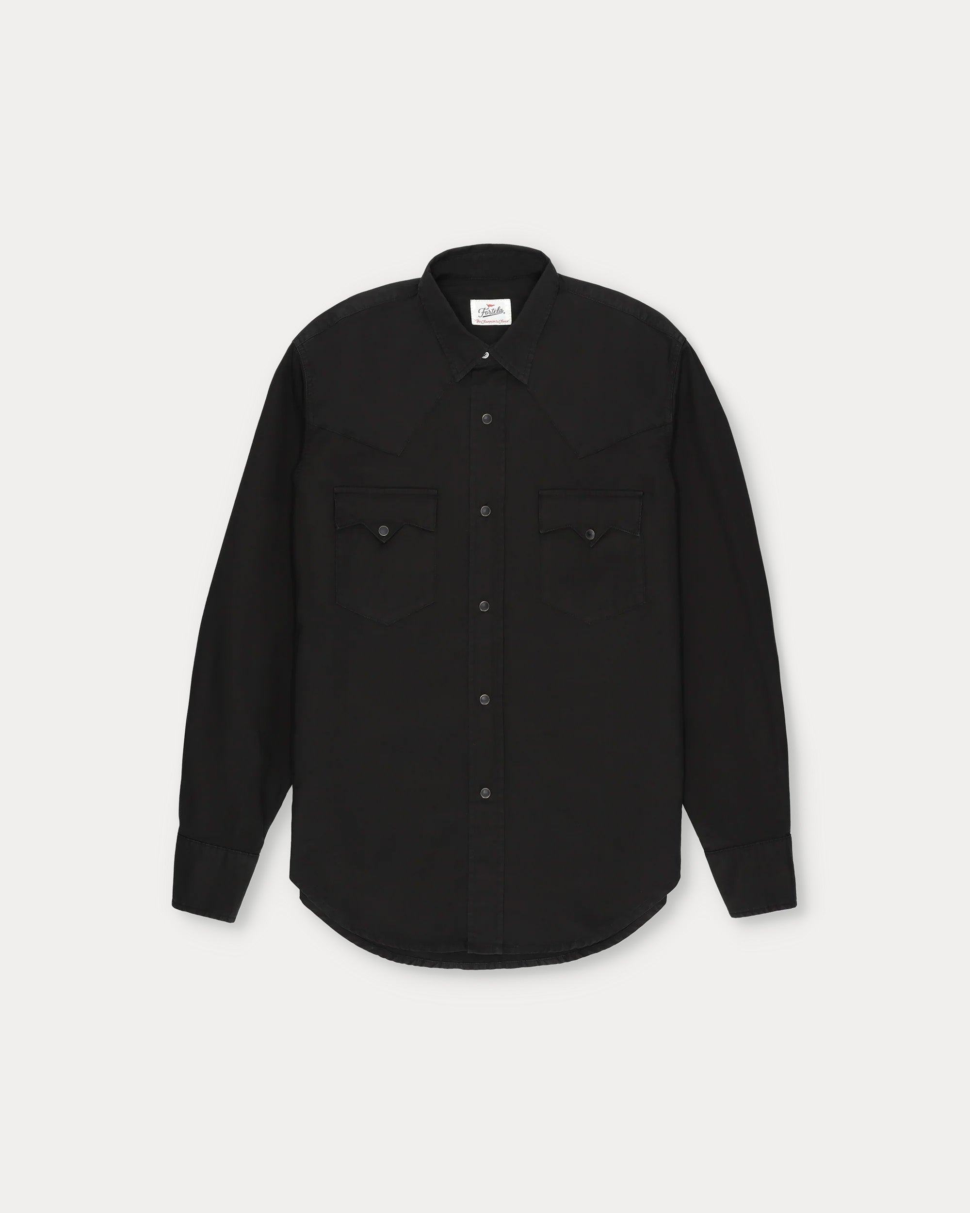 Kayacebb Camicia Western Bottone Nero