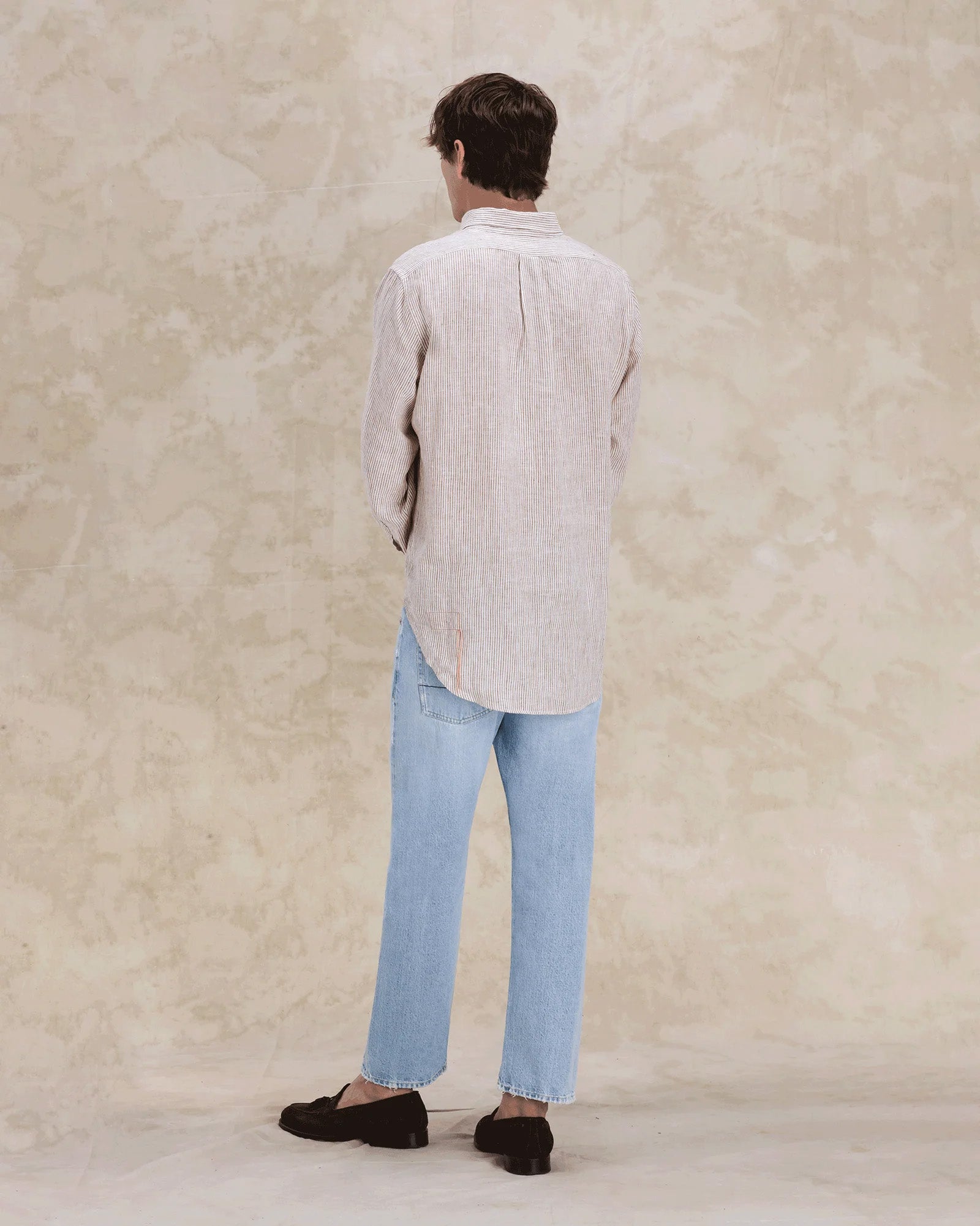 King Camicia In Lino Con Tasca