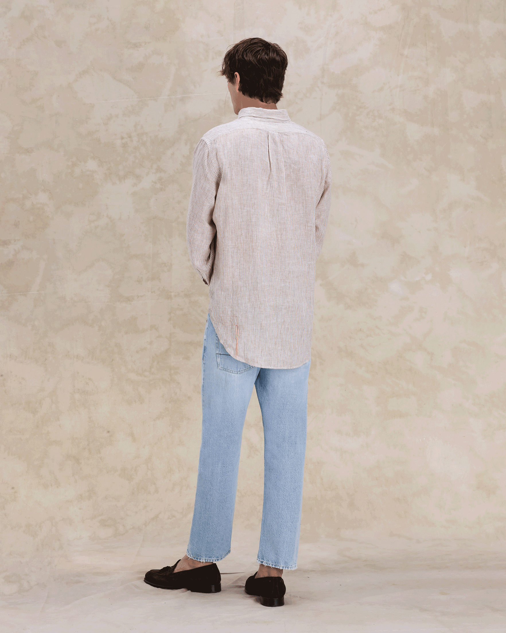 King Camicia In Lino Con Tasca