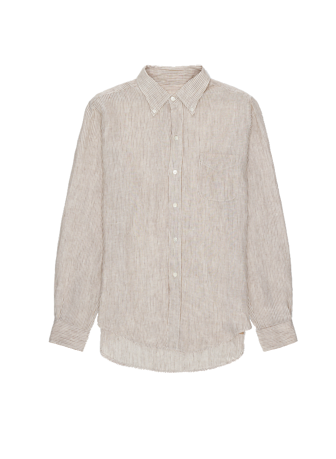 King Camicia In Lino Con Tasca