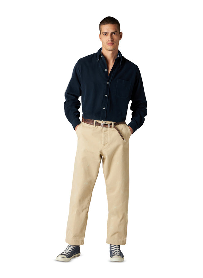 King Camicia In Velluto A Coste