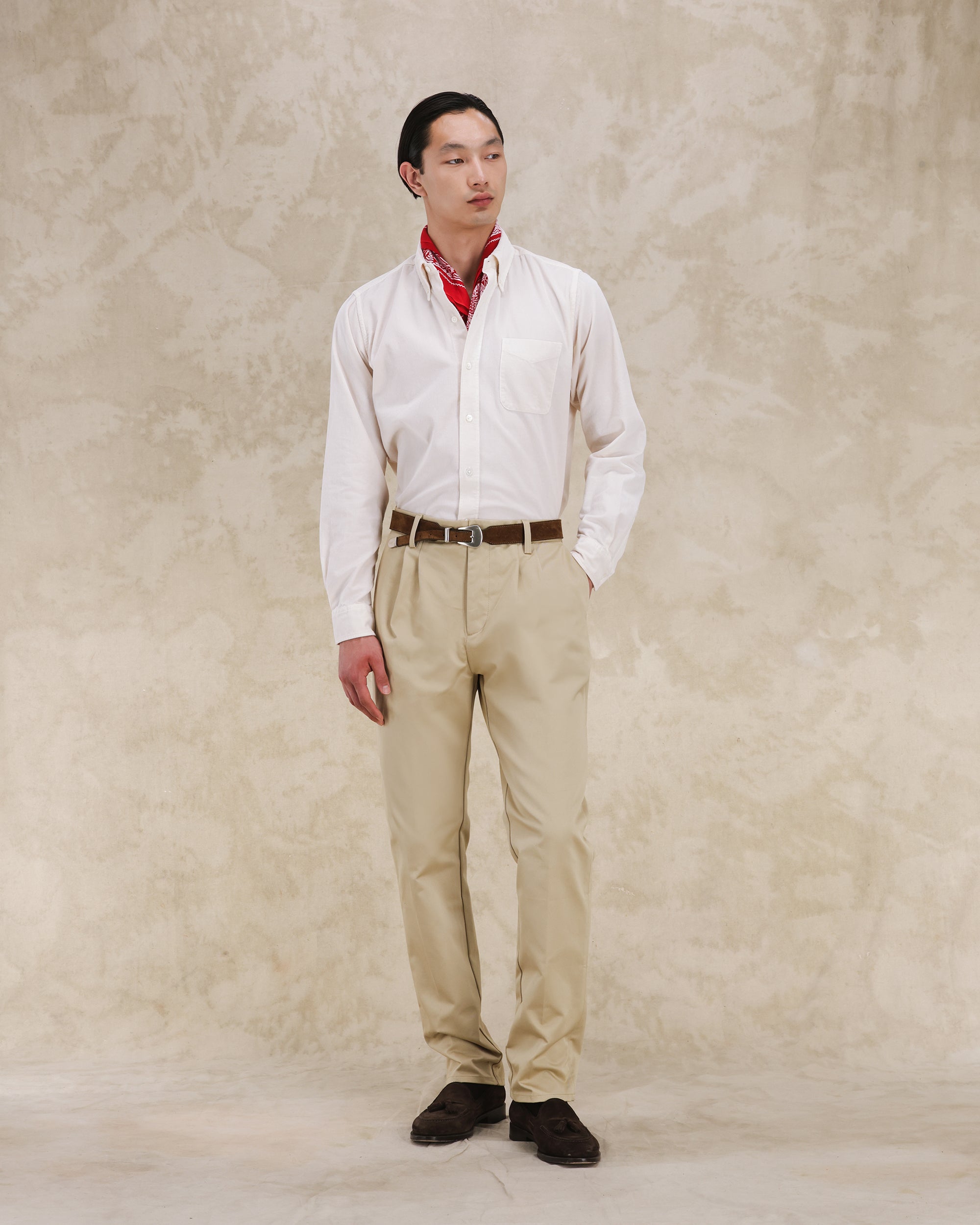 King Camicia In Velluto A Coste