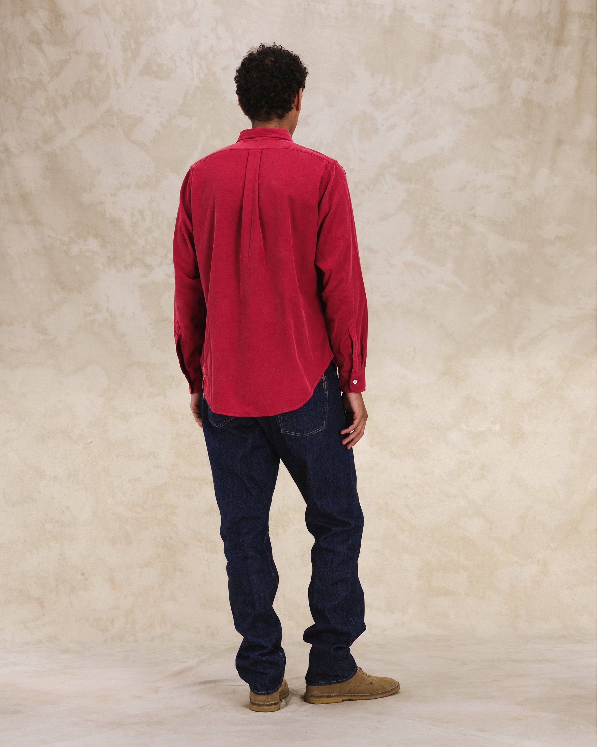 King Camicia In Velluto A Coste