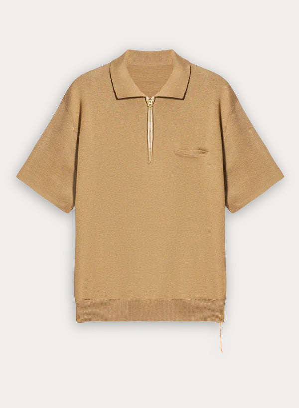 Laight Polo Manica Corta Zip 3/4