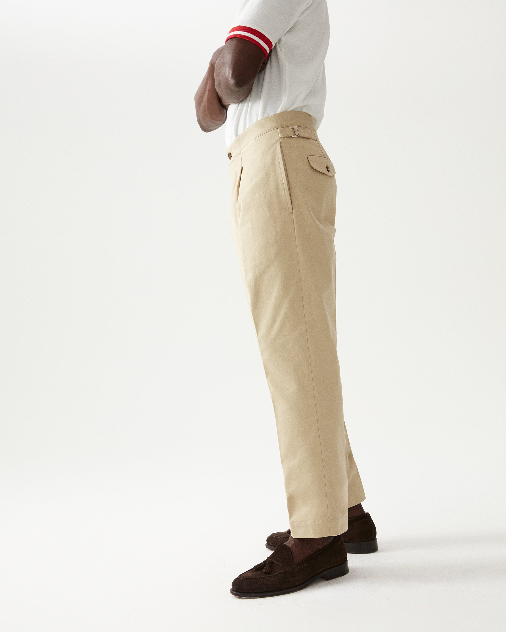 Led Terry Jersey T-Shirt With Striped Border