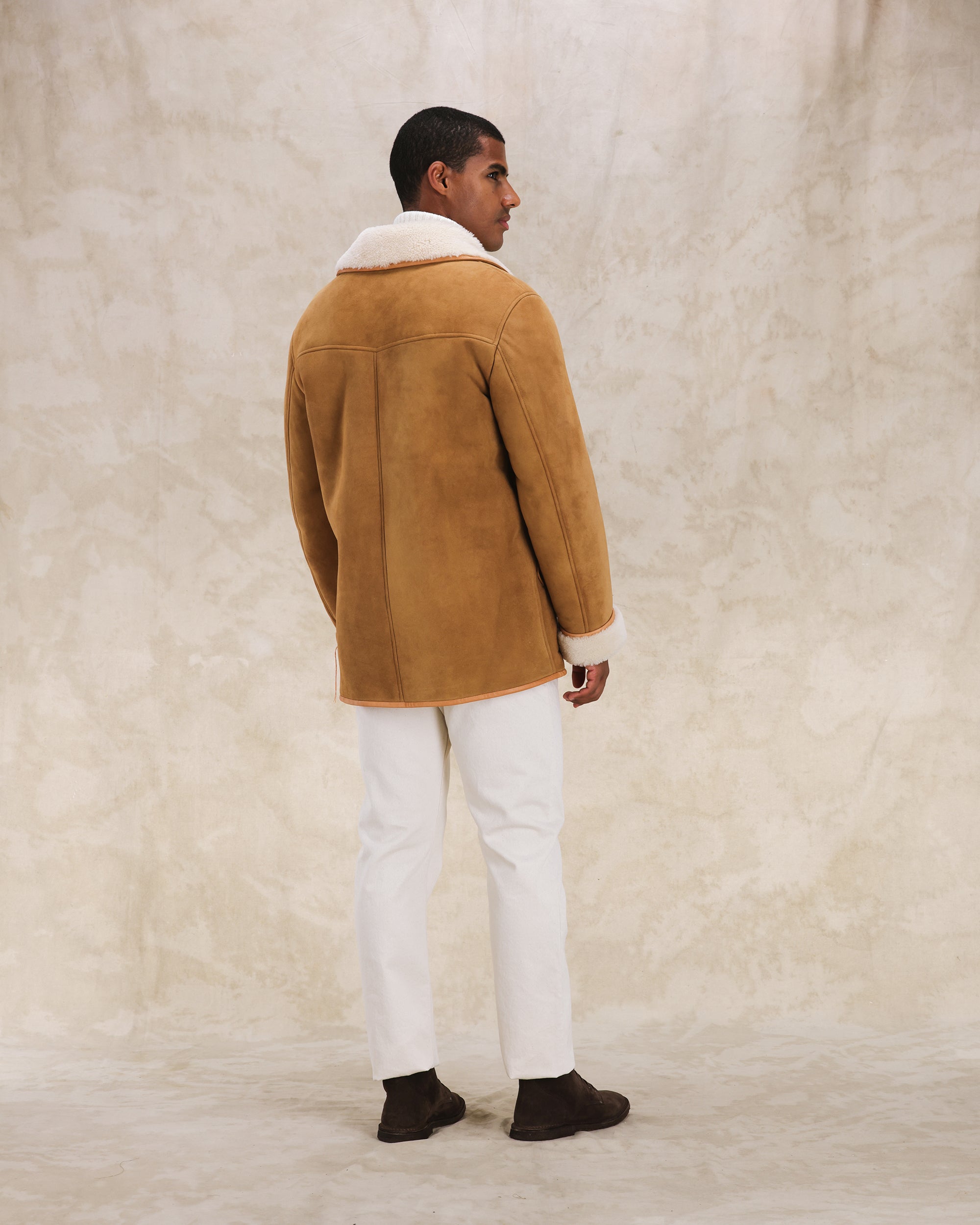 Lemans Double-Breasted Sheepskin Coat