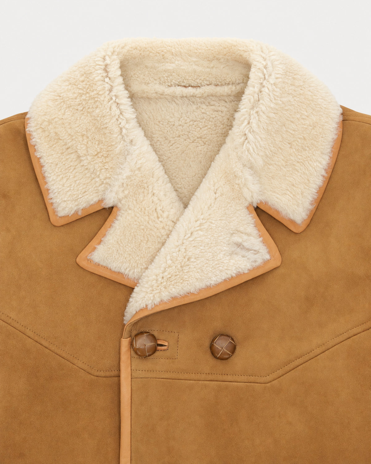 Lemans Double-Breasted Sheepskin Coat