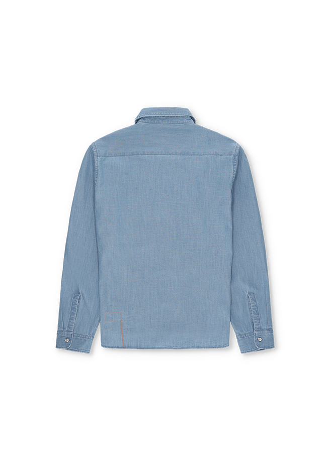 Liam Camicia In Chambray con Taschino Stondato