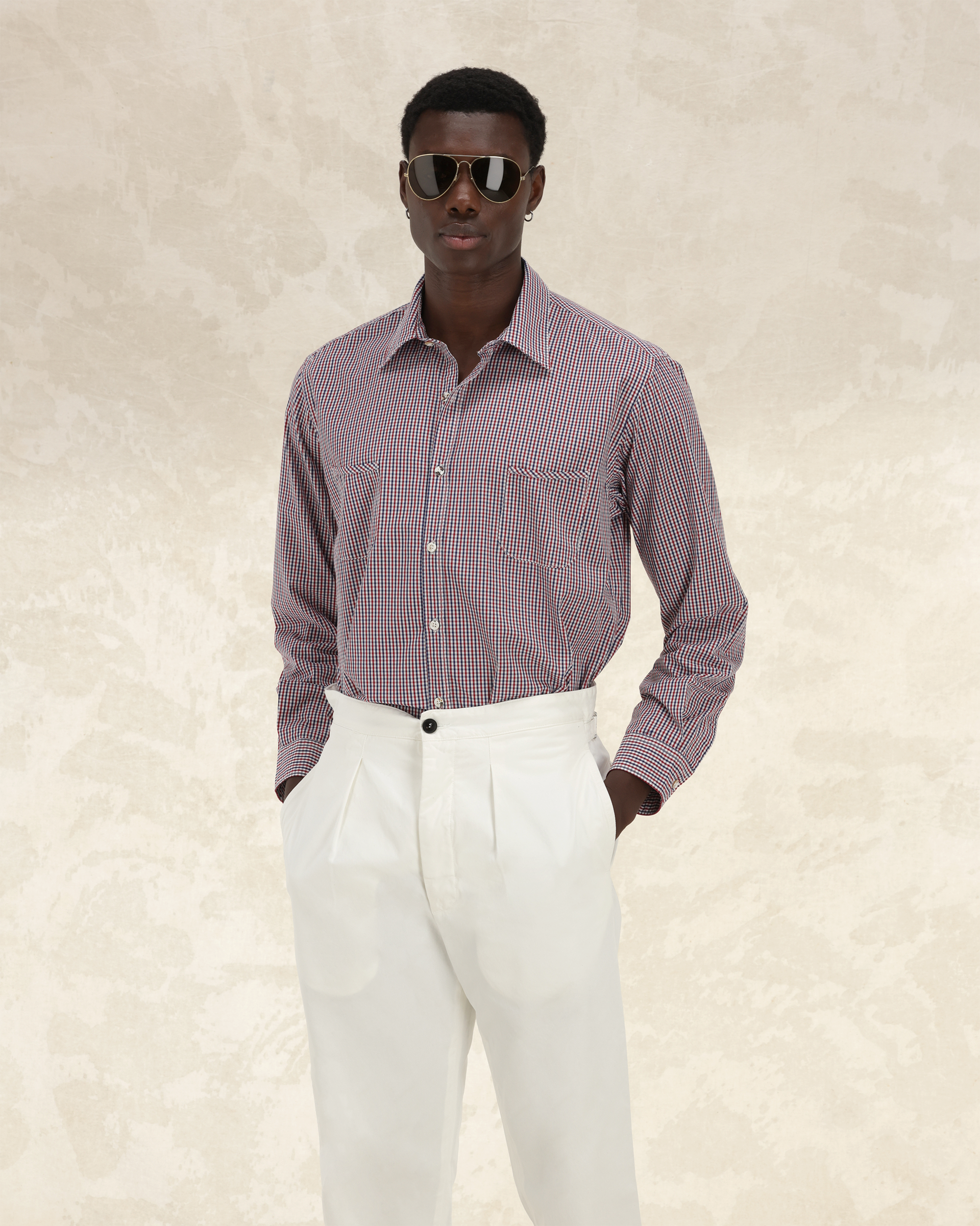 Liam Camicia In Cotone Con Taschino Stondato