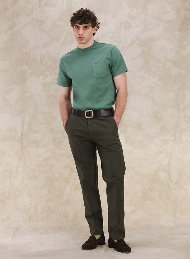 Maine33 Pantaloni In Canvas di Cotone Rovesciato