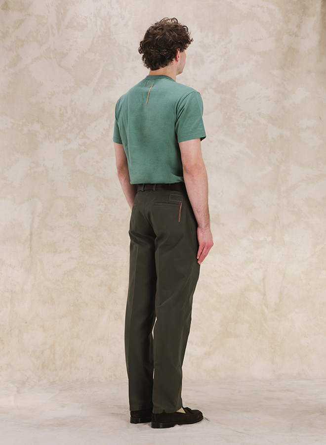 Maine33 Pantaloni In Canvas di Cotone Rovesciato