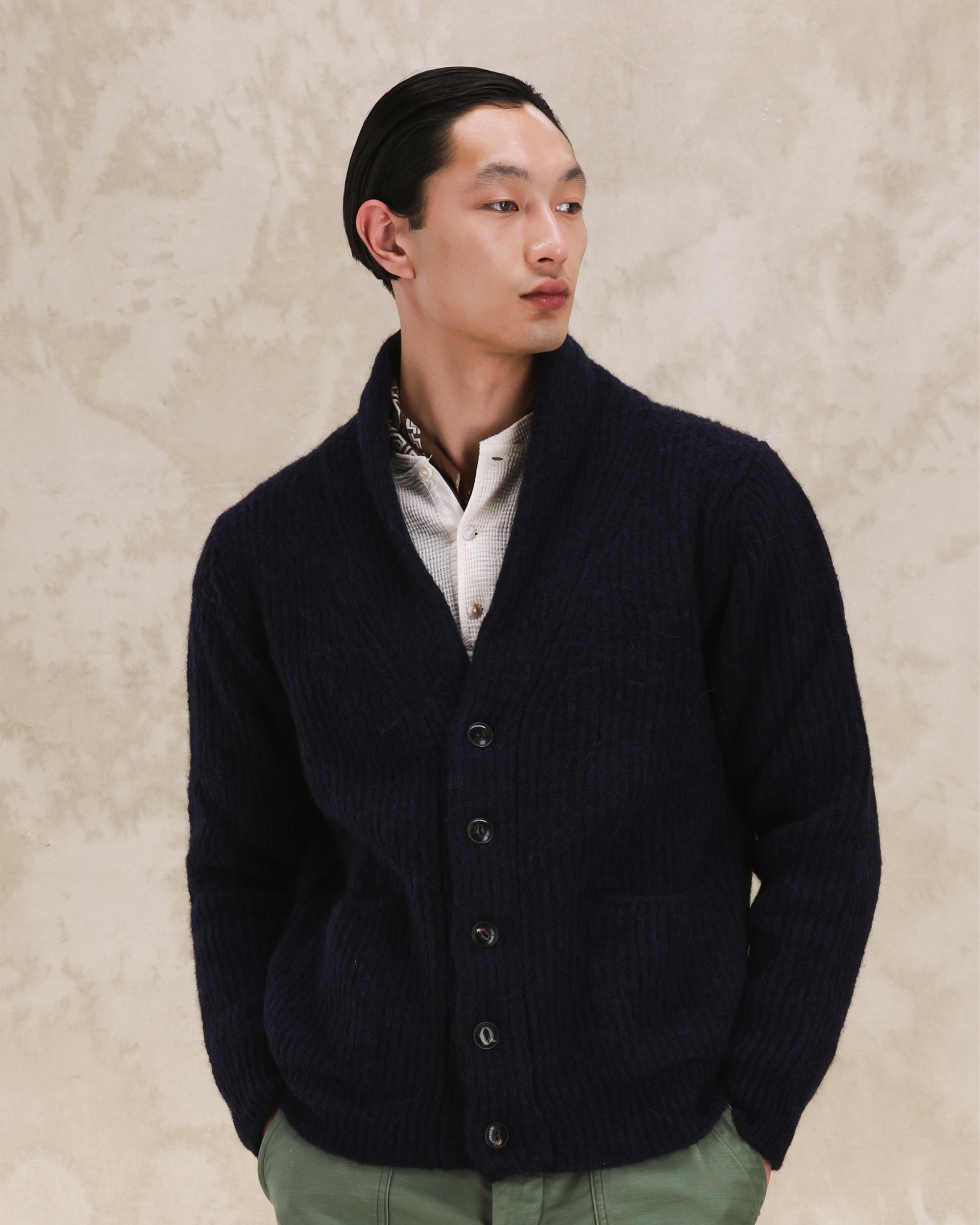 Majes Cardigan In Maglia Misto Alpaca