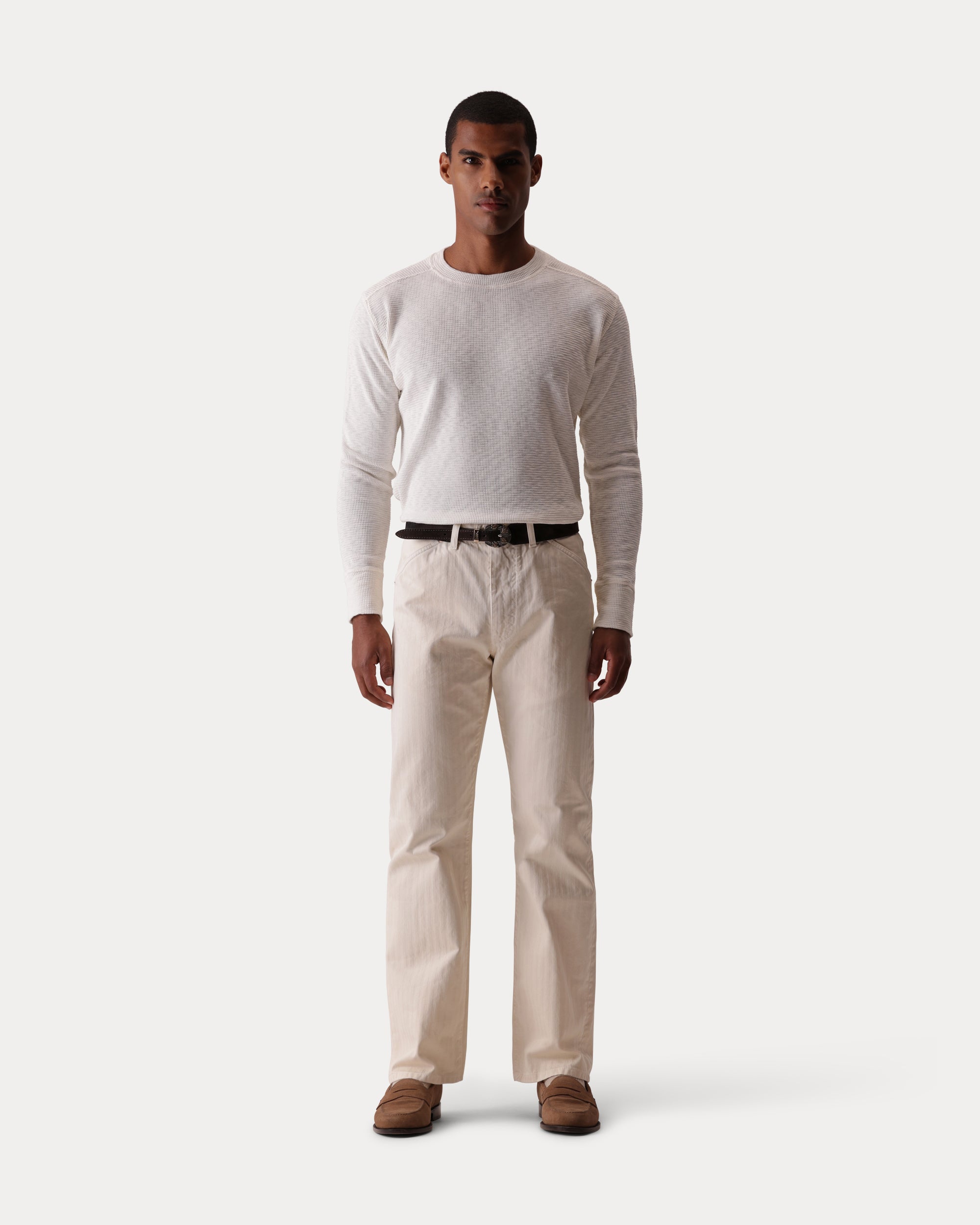 Mcqueen Pantaloni in Herringbone di Cotone