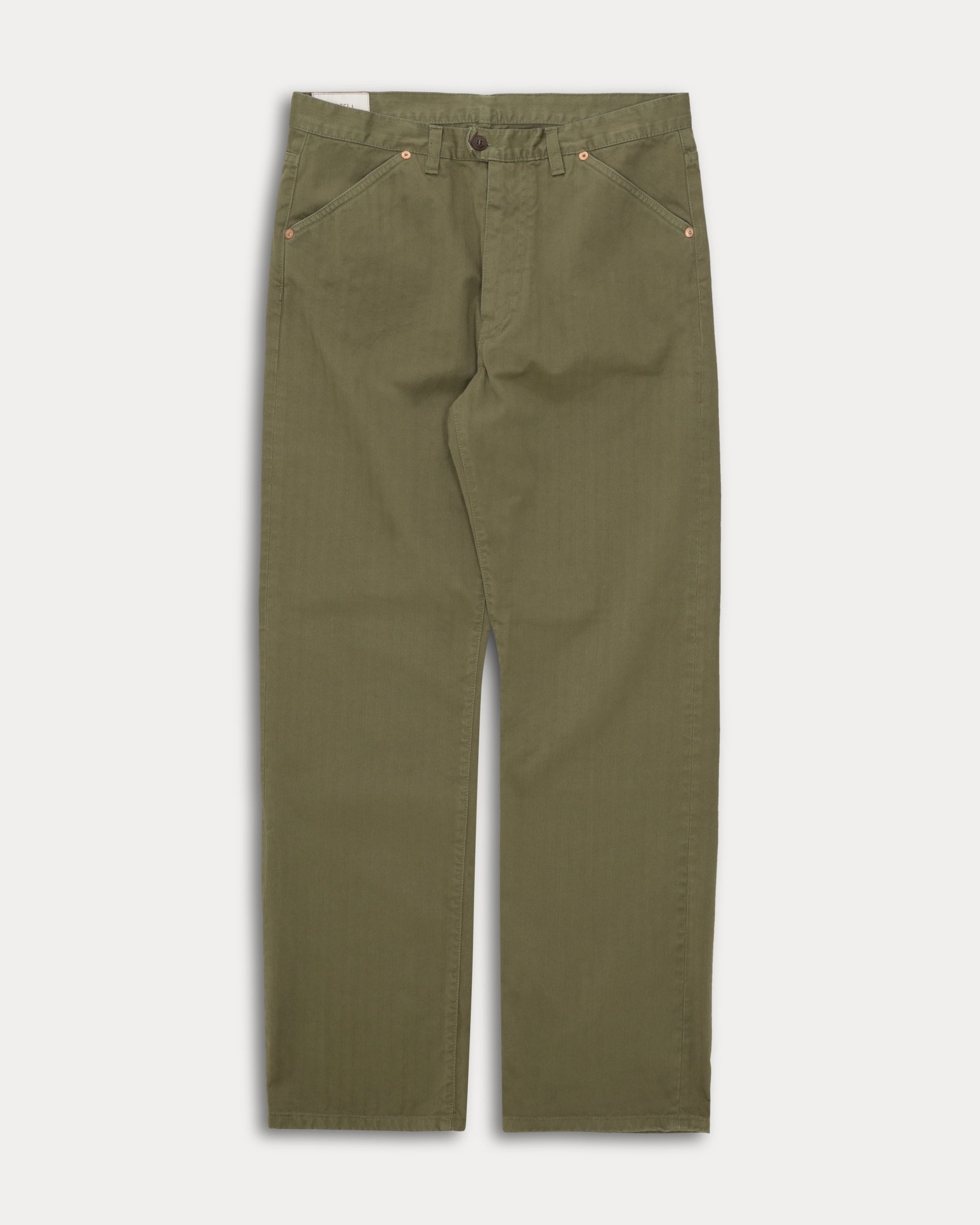 Mcqueen Pantaloni in Herringbone di Cotone