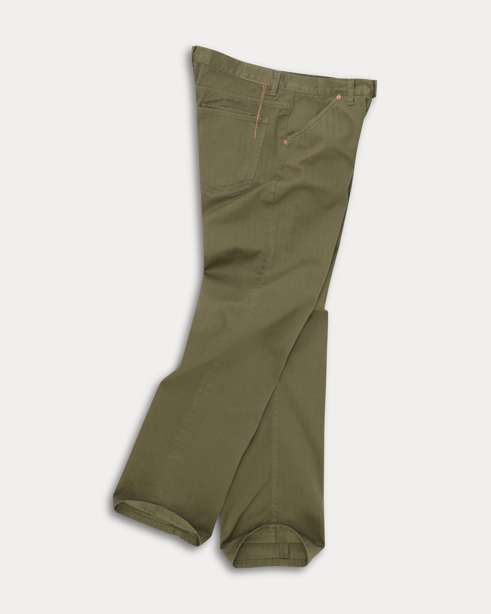 Mcqueen Pantaloni in Herringbone di Cotone