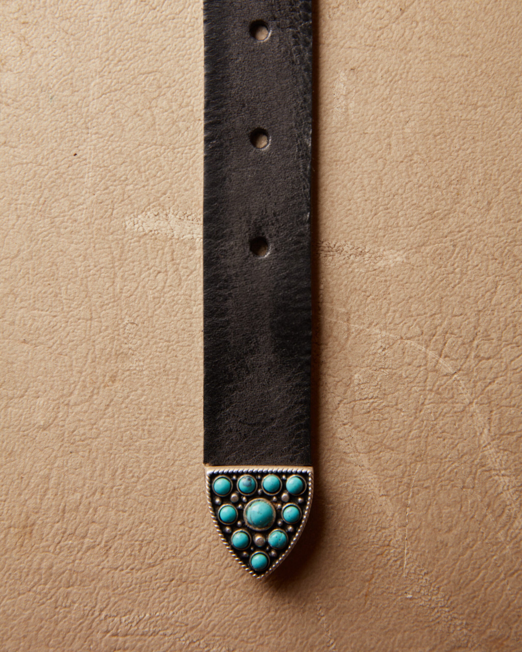 Thelma Cintura In Cuoio Con Borchie Turchesi