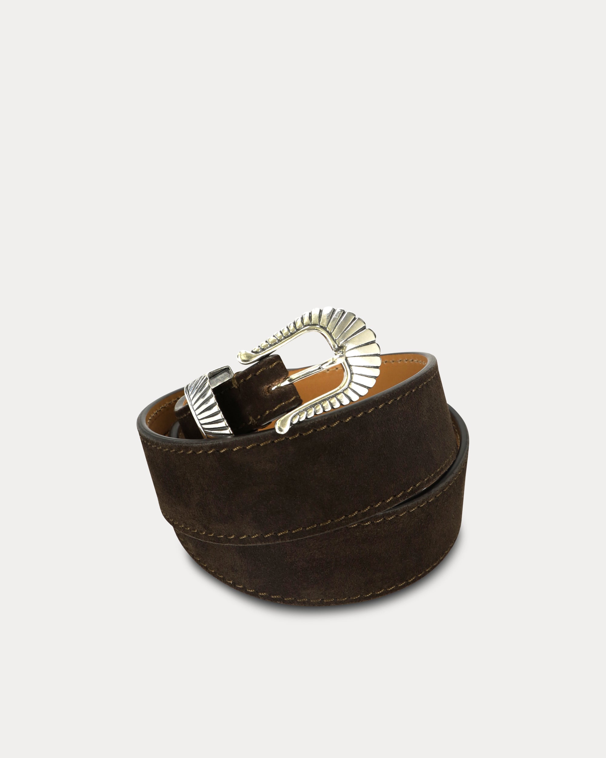 Nevada Silver and Suede Belt