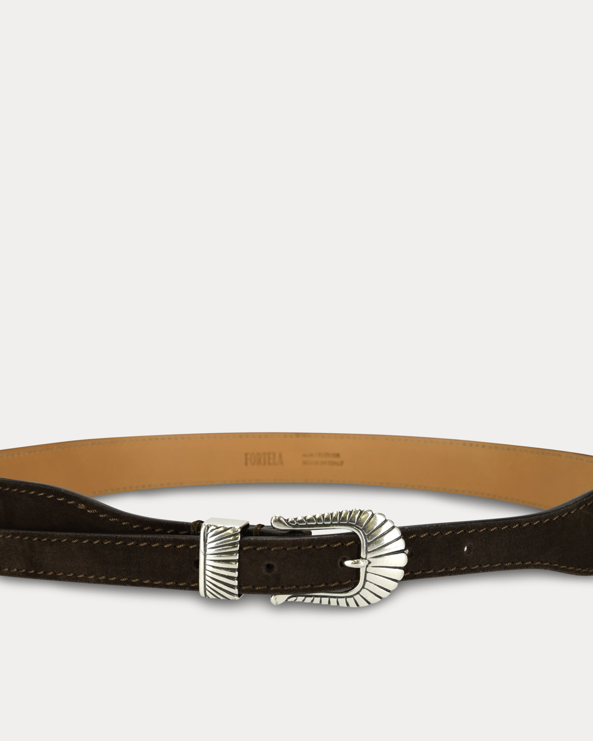 Nevada Silver and Suede Belt