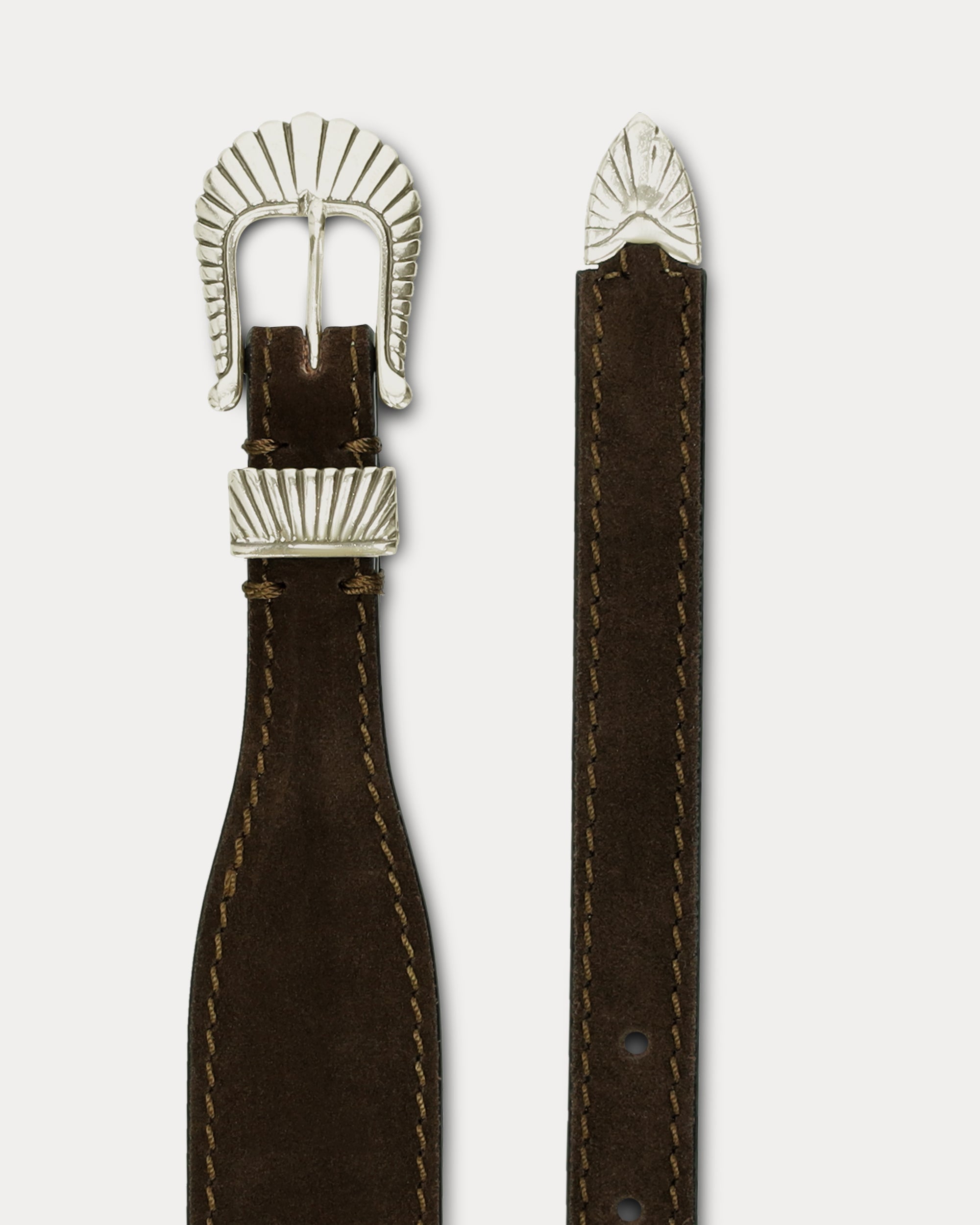 Nevada Silver and Suede Belt