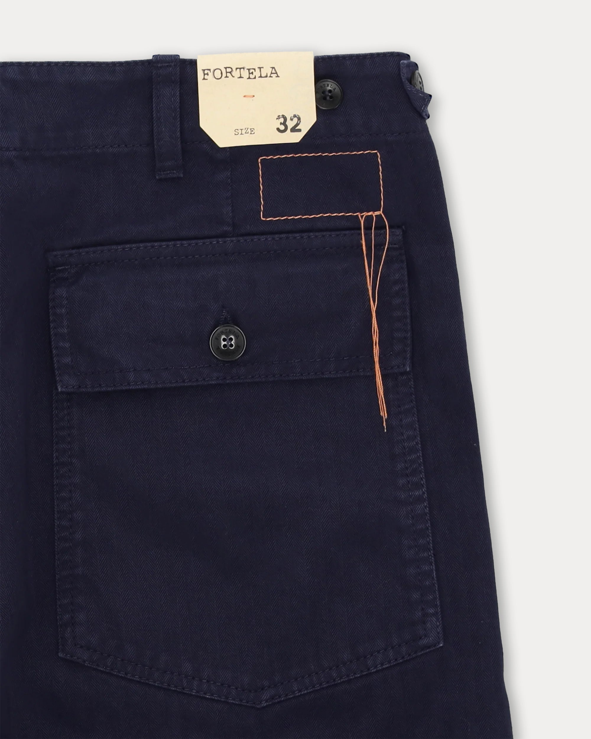Newfatigue Pantaloni Fatigue In Herringbone di Cotone