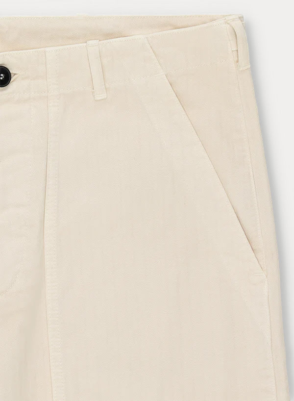 Newfatigue Pantaloni Fatigue In Herringbone di Cotone