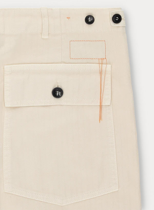 Newfatigue Pantaloni Fatigue In Herringbone di Cotone