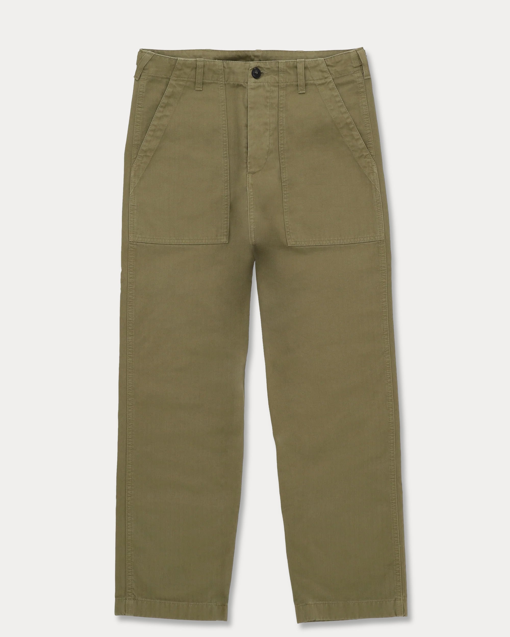 Newfatigue Pantaloni Fatigue In Herringbone di Cotone