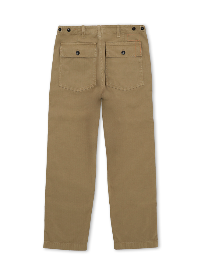 Newfatigue Pantaloni Fatigue In Herringbone di Cotone